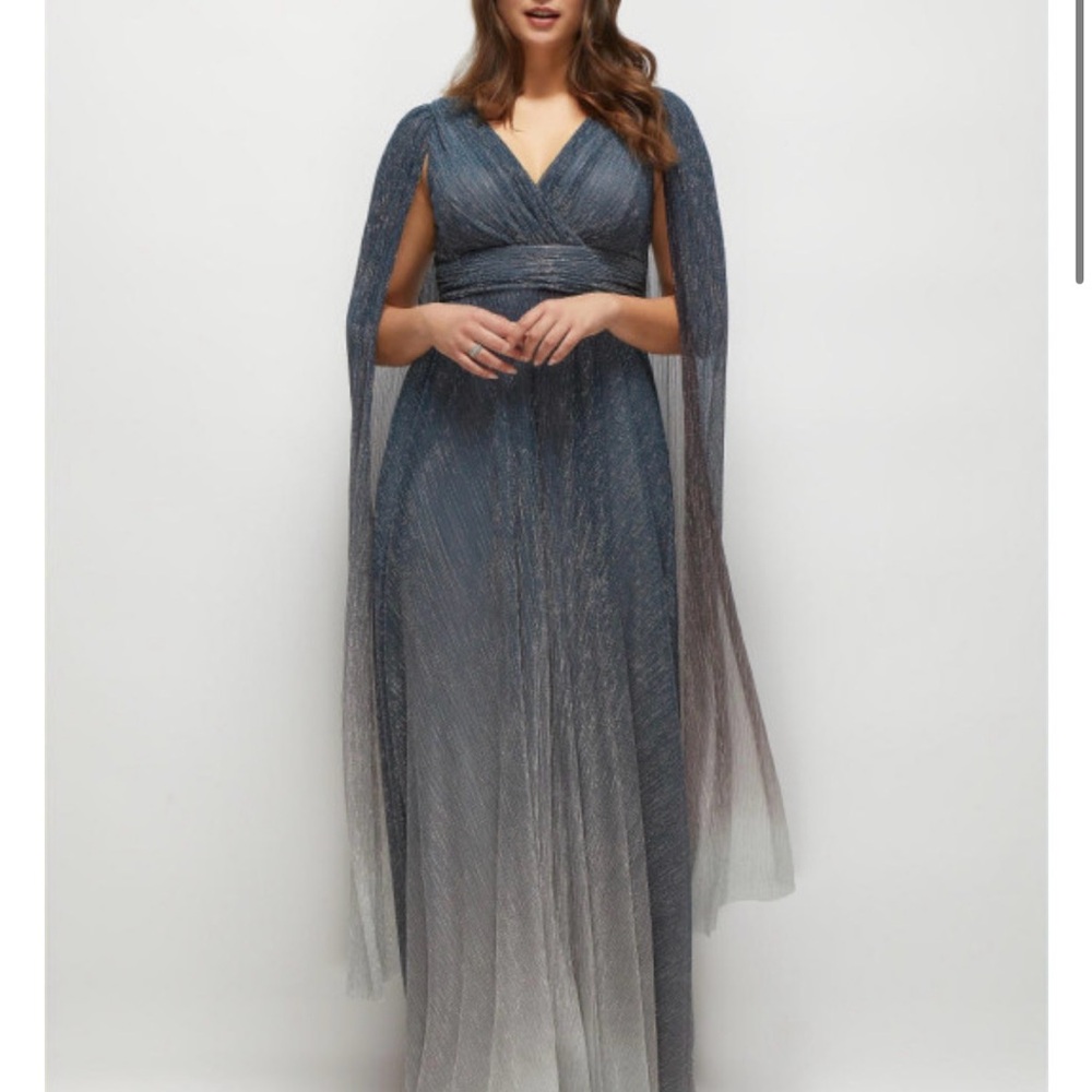 After Six Metallic Gray Dress